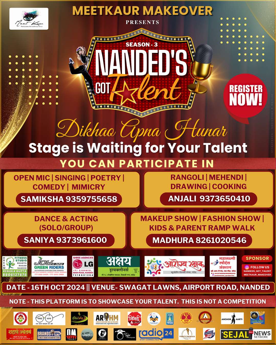 Nanded’s Got Talent Season 3 : A Celebration of Creativity, Talent and Expression Organised by Meetkaur